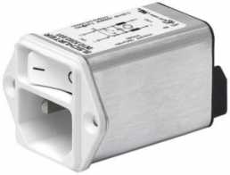 IEC plug C14, 50 to 60 Hz, 1 A, 250 VAC, 10 mH, faston plug 6.3 mm, DC12.1102.103