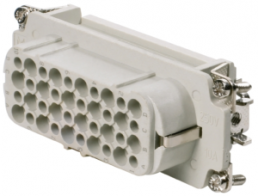 Socket contact insert, 6, 40 pole, unequipped, crimp connection, with PE contact, 1601730000