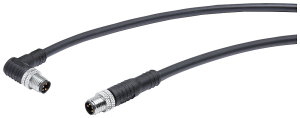Antenna cable, M8 plug (straight) to M8 plug (angled), 50 Ω, 2YCC11Y, 3 m, 6GT2391-0AH30