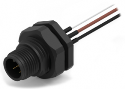 Sensor actuator cable, M12-flange plug, straight to open end, 4 pole, 0.5 m, 5 A, 643411100404