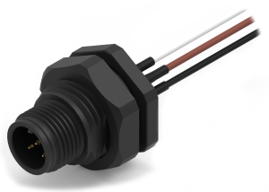 Sensor actuator cable, M12-flange plug, straight to open end, 5 pole, 0.5 m, 5 A, 643411100405