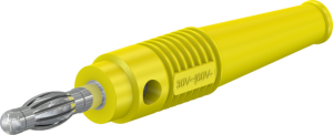 4 mm plug, solder connection, 2.5 mm², yellow, 64.9199-24