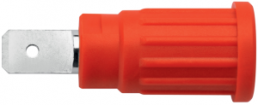 4 mm socket, flat plug connection, mounting Ø 12.2 mm, CAT III, red, SEPB 6453 NI / RT
