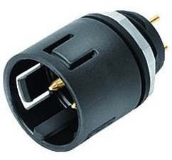 Panel plug, 5 pole, solder connection, snap-in, straight, 99 9115 090 05
