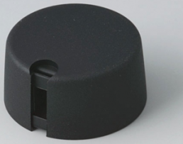 Rotary knob, 4 mm, plastic, black, Ø 31 mm, H 16 mm, A1031049