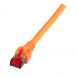 Patch cable, RJ45 plug, straight to RJ45 plug, straight, Cat 6, S/FTP, LSZH, 10 m, orange