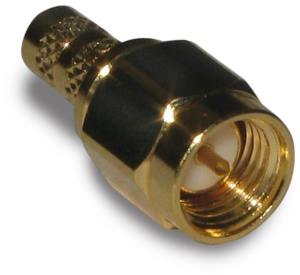 SMA plug 50 Ω, RG-55, RG-142, RG-223, RG-400, Belden 83242, solder connection, straight, 132195