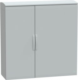 Control cabinet, (H x W x D) 1250 x 1250 x 420 mm, IP44, polyester, light gray, NSYPLAT12124G