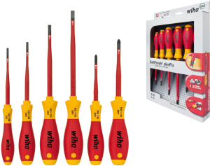 VDE screwdriver kit, PH1, PH2, 3.5 mm, 4 mm, 5.5 mm, 6.5 mm, Phillips/slotted, 35389