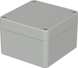 Polycarbonate enclosure, (L x W x H) 82 x 80 x 55 mm, light gray (RAL 7035), IP65, 02210000