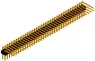 Pin header, 72 pole, pitch 2.54 mm, angled, black, 10056400