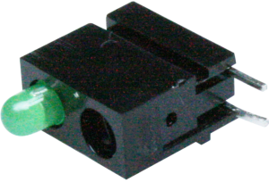 LED signal light, green, 20 mcd, pitch 2.54 mm, LED number: 1