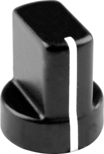 Toggle knob, 6 mm, aluminum, black, Ø 20.5 mm, 5582.6631