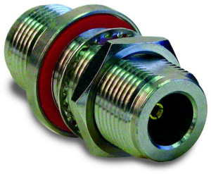 Coaxial adapter, 50 Ω, N socket to N socket, straight, 172124