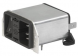 IEC plug C14, 50 to 60 Hz, 6 A, 250 VAC, 800 µH, faston plug 6.3 mm, DD22.6121.1111