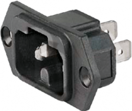Plug C16A, 3 pole, screw mounting, plug-in connection, black, 6120.3300