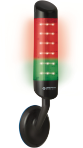 LED signal tower with acoustics, Ø 76 mm, 85 dB, 2400 Hz, green/yellow/red, 24 VDC, 695 200 55