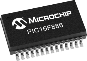 PIC microcontroller, 8 bit, 20 MHz, SSOP-28, PIC16F886-I/SS