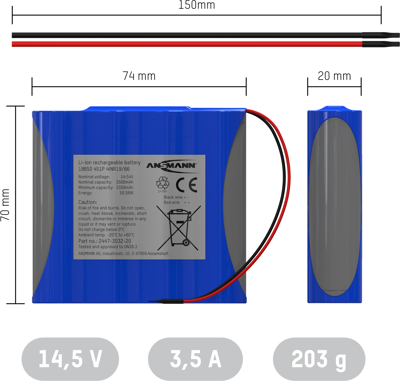 2447-3032-20 Ansmann Rechargeable Battery Packs Image 2