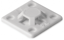 Mounting base, polyamide, white, self-adhesive, (L x W x H) 13 x 13 x 4.1 mm