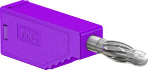 4 mm plug, solder connection, 2.5 mm², purple, 22.2632-26