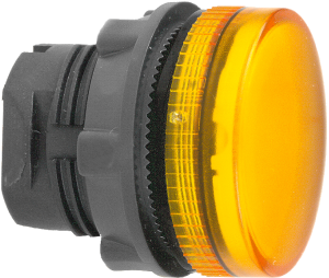 Signal light, waistband round, orange, front ring black, mounting Ø 22 mm, ZB5AV053S