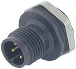 Panel plug, M12, 4 pole, solder connection, screw locking, straight, 86 4331 1002 00004