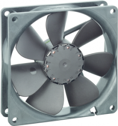 DC axial fan, 12 V, 92 x 92 x 25 mm, 72 m³/h, 28 dB, Ball bearing, ebm-papst, 3412 NME