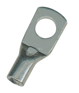 Uninsulated tube cable lug, 2.5 mm², AWG 14, 6.5 mm, M6, silver