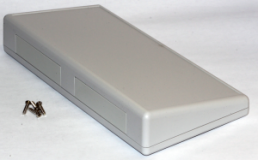 ABS handheld enclosure, (L x W x H) 220 x 110 x 19 mm, light gray (RAL 7035), IP54, 1599HSTSGY