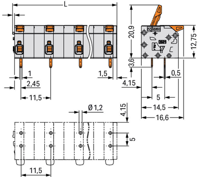 2601-1502 WAGO PCB Terminal Blocks Image 5