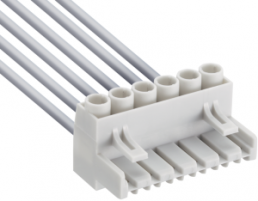 Screw terminal clamp, 3 pole, 0.2-4.0 mm², white, screw connection, 10 A