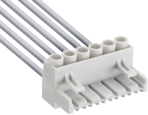 Screw terminal clamp, 4 pole, 0.2-4.0 mm², white, screw connection, 10 A