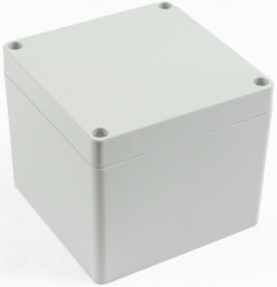 ABS enclosure, (L x W x H) 105 x 105 x 90 mm, light gray (RAL 7035), IP66, 1554LAGY