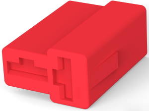 Insulating housing for 6.3 mm, 2 pole, polyamide, red, 180907-1