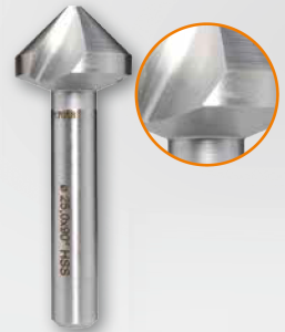 Cone/deburring countersink, 1101190, D 19, Sp 3.5, SD 10, L 63 mm