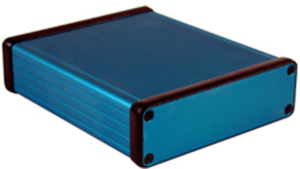 Aluminum enclosure, (L x W x H) 120 x 103 x 31 mm, blue, IP54, 1455L1201BU