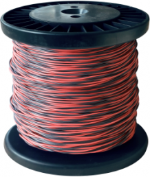 PVC-switching wire, Yv, red/black, outer Ø 1.1 mm