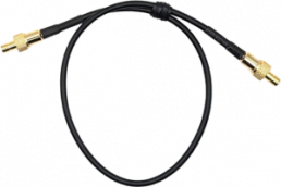 Coaxial cable, SMB plug (straight) to SMB plug (straight), 50 Ω, RG-174, grommet black, 0.5 m, SMBM-SMBM17405