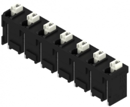 PCB terminal, 7 pole, pitch 7.62 mm, AWG 28-14, 12 A, spring-clamp connection, black, 1869870000