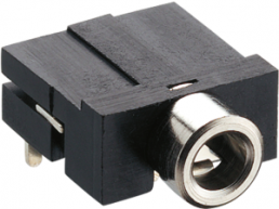 3.5 mm jack panel socket, 3 pole (stereo), solder connection, plastic, KLBR 4