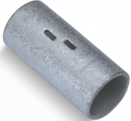 Butt connector, uninsulated, AWG 2, gray, 26.67 mm