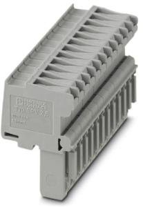 Plug, spring balancer connection, 0.08-4.0 mm², 12 pole, 24 A, 6 kV, gray, 3041820