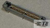 Pin header, 76 pole, pitch 0.64 mm, straight, black, 767056-2