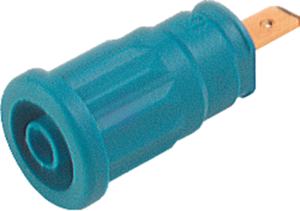 4 mm socket, flat plug connection, mounting Ø 12.2 mm, CAT III, blue, SEP 2610 F4,8 BL