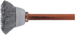 Stainless steel brush, 2 pieces, Ø 13 mm, shaft Ø 3.2 mm, shaft length 51 mm, brush shape, stainless steel, 26150531JA