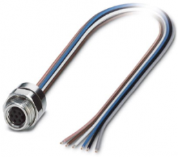 Sensor actuator cable, M8-flange socket, straight, 6 pole, 0.5 m, 1.5 A, 1453465