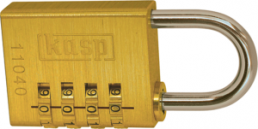 Combination lock, level 4, shackle (H) 34.8 mm, brass, (B) 40 mm, K11040D