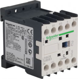 Power contactor, 4 pole, 20 A, 2 Form A (N/O) + 2 Form B (N/C), coil 24 VDC, screw connection, LP4K09008BW3