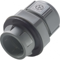 Cable gland, M12, 15/18 mm, Clamping range 4.5 to 7 mm, IP68, gray, 53112921